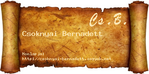 Csoknyai Bernadett névjegykártya